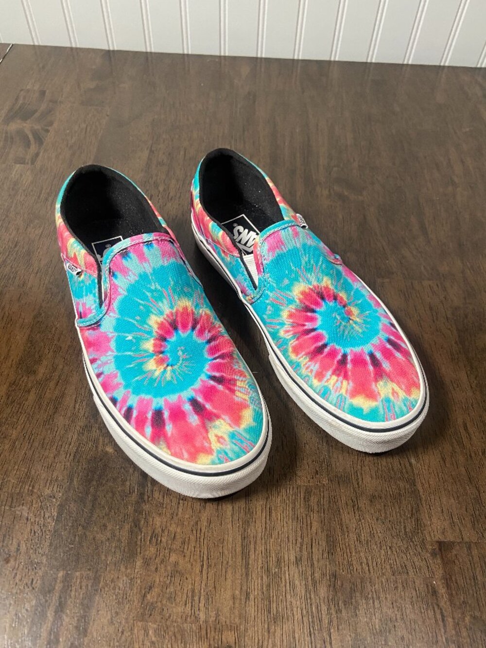Vans Classic Slip-On Tie Dye Canvas Sneakers Women's 9.5 Multicolor